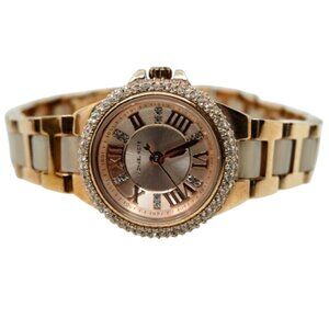 MICHAEL KORS~Petite Camille~LADIES ROSE GOLD SWAROVSKI CRYSTAL WATCH